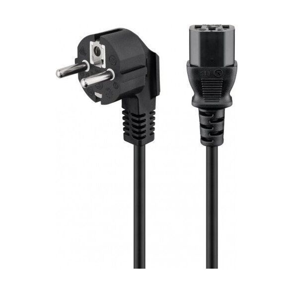 Kabel zasilający Goobay Kątowy przewód przyłączeniowy zimnego urządzenia, 2,5 m, czarny - Długość kabla 2.5 m