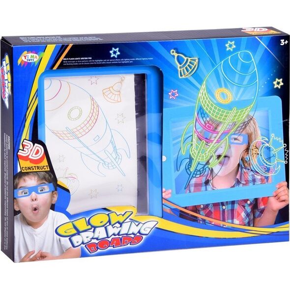 Jokomisiada Podświetlana Tablica + okulary 3D pisaki TA0092