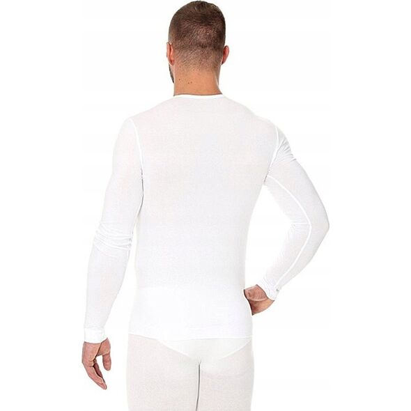 Brubeck LS01120A Koszulka męska z długim rękawem biały COMFORT COTTON  S