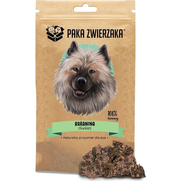 Paka Zwierzaka Przysmaki Stripsy Chunkies Baranina 100% 70g