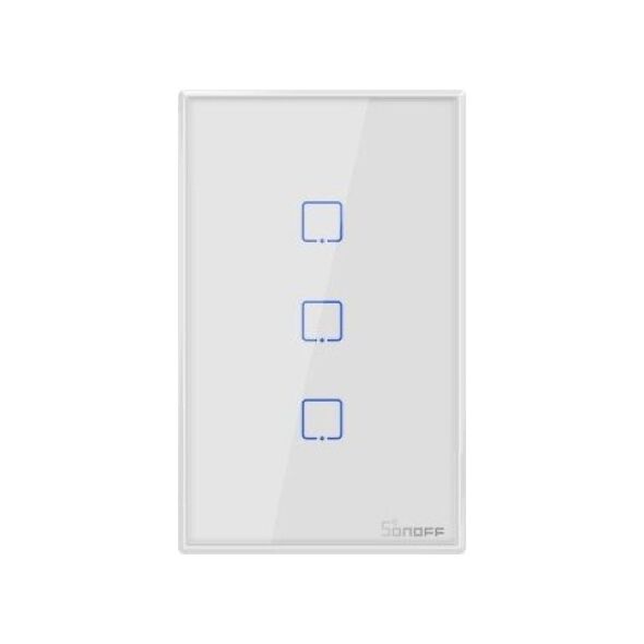 Sonoff T2US3C - 3-gang Wi-Fi Smart Wall Switch US - White