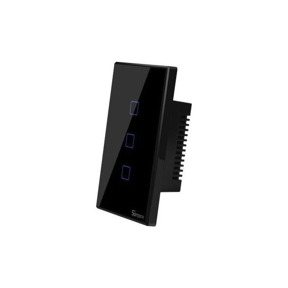 Sonoff T3US3C - 3-gang Wi-Fi Smart Wall Switch US - Black