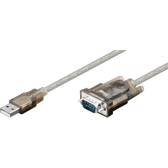 Kabel USB MicroConnect USB-A - DB-9 1.5 m Szary (USB2.0 - Serial DB9 M-M, 1,5m)