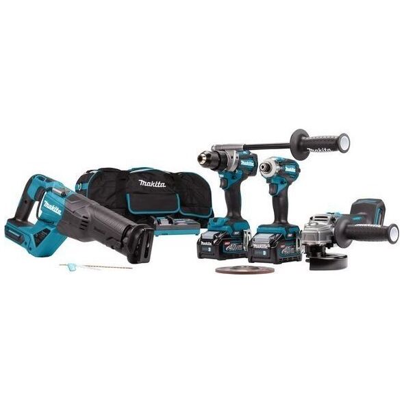 Zestaw elektronarzędzi Makita ZESTAW COMBO 40V XGT DF001G+TD001G+GA005G+JR001G 2*4.0AH TOR