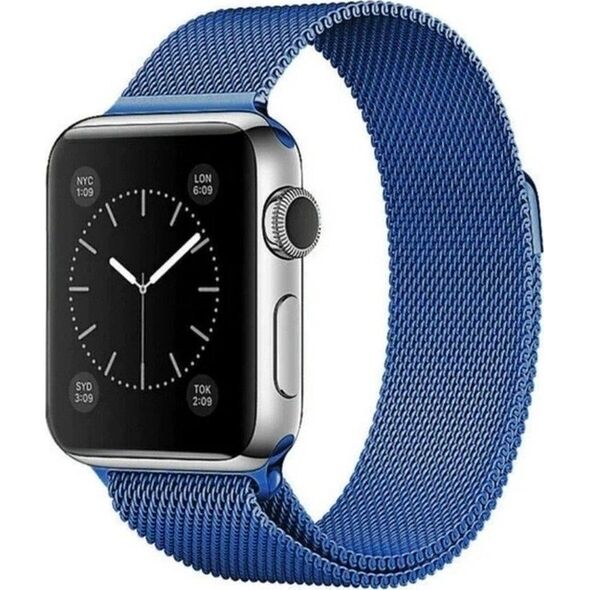 Hurtel Magnetic Strap pasek do Watch 6 / 5 / 4 / 3 / 2 / SE (44mm / 42mm) magnetyczna opaska bransoleta bransoletka niebieski