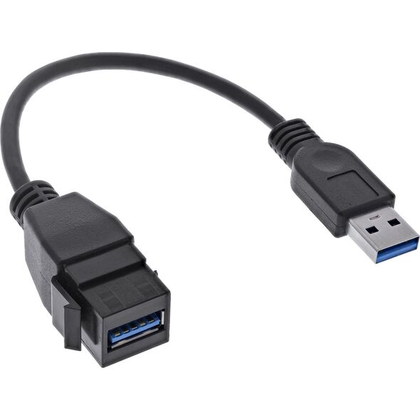 Adapter USB InLine USB - USB Czarny  (76206C)
