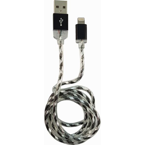 Kabel USB LC-Power USB-A - Lightning 1 m Przezroczysty (31331H)