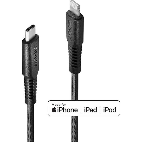 Kabel USB Lindy USB-C - Lightning 3 m Czarny (31288)