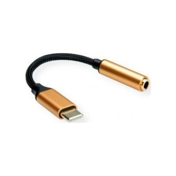 Adapter USB Roline USB-C - Jack 3.5mm Złoty  (12.03.3223)