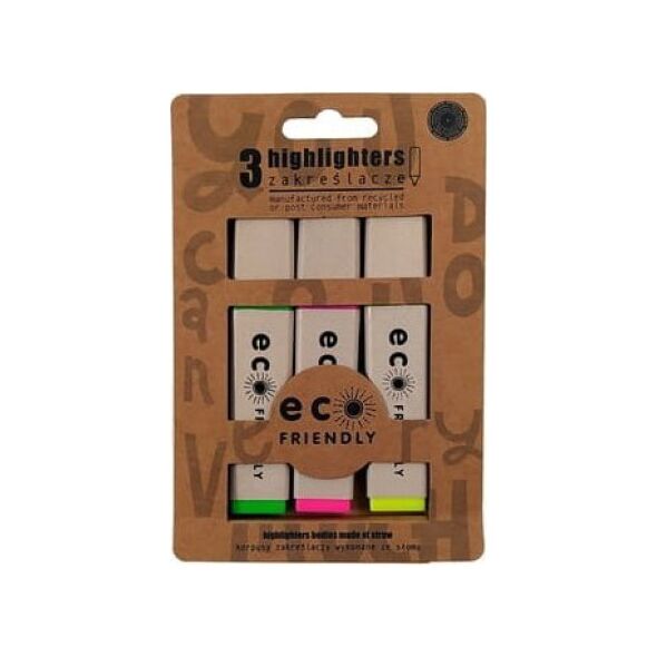 Eco Eco zakreślacze ECO FRIENDLY 3 sztuki