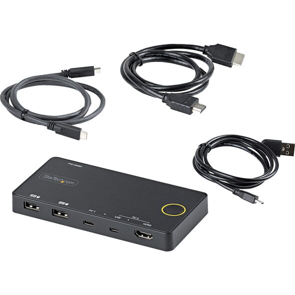 StarTech 2 PORT HYBRID USB-C KVM SWITCH 2 PORT HYBRID USB-C KVM SWITCH