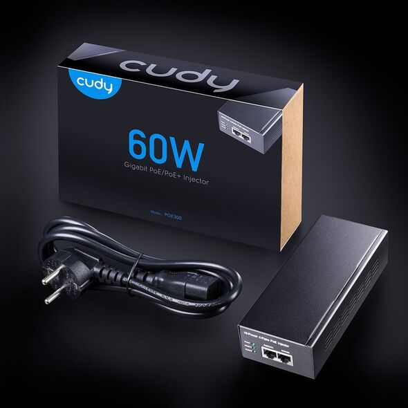 Cudy Zasilacz injector POE 60W Gigabit POE300
