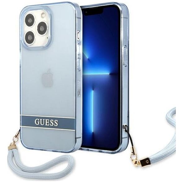 Guess Guess GUHCP13LHTSGSB iPhone 13 Pro / 13 6,1" niebieski/blue hardcase Translucent Stap