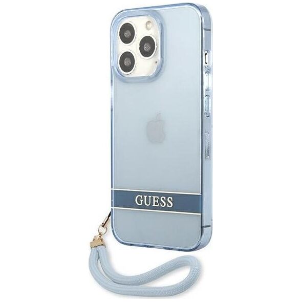 Guess Guess GUHCP13LHTSGSB iPhone 13 Pro / 13 6,1" niebieski/blue hardcase Translucent Stap