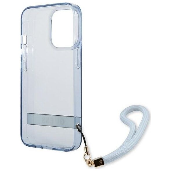 Guess Guess GUHCP13LHTSGSB iPhone 13 Pro / 13 6,1" niebieski/blue hardcase Translucent Stap