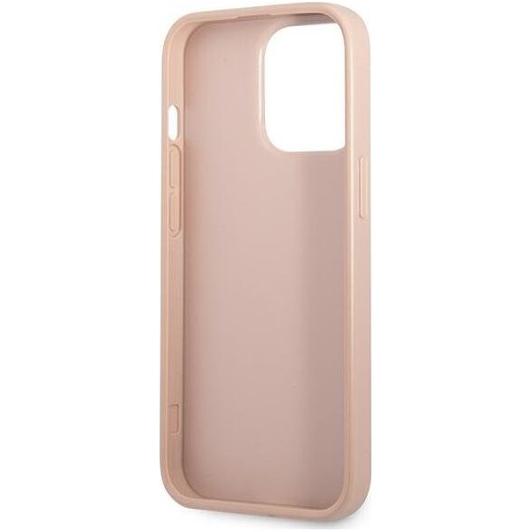 Guess Guess GUHCP13LPSATPP iPhone 13 Pro / 13 6,1" różowy/pink hardcase SaffianoTriangle Logo Cardslot