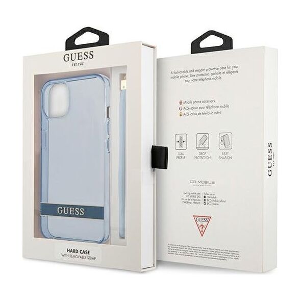 Guess Guess GUHCP13SHTSGSB iPhone 13 mini 5,4" niebieski/blue hardcase Translucent Stap