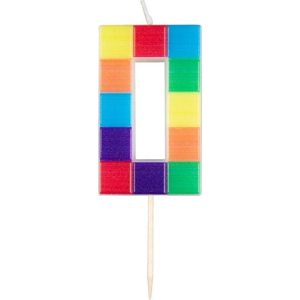Adikbal Świeczka cyferka klocki nr 0, 7 cm one size