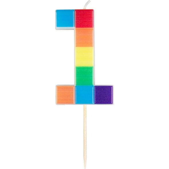 Adikbal Świeczka cyferka klocki nr 1, 7 cm one size