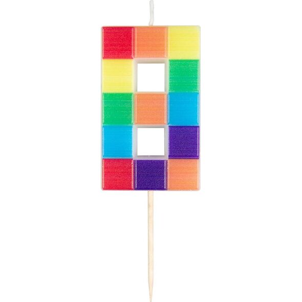 Adikbal Świeczka cyferka klocki nr 8, 7 cm one size