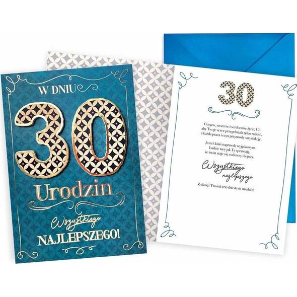 KUKARTKA Karnet Urodziny 30