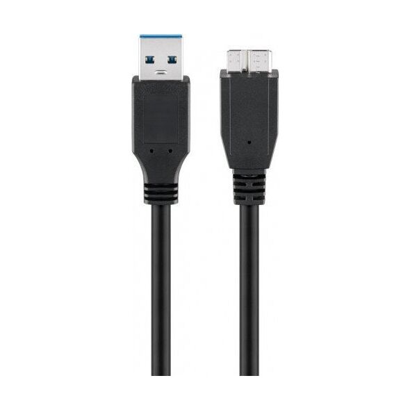 Kabel USB Goobay USB-A - micro-B 1.8 m Czarny (RB66026)