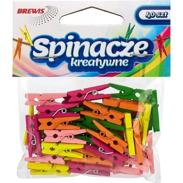 Astra Mini klamerki spinacze kolorowe 2.5 cm 40 szt Brewis