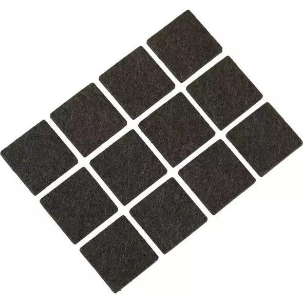 Dedra Podkładki filcowe samoprzylepne 12 szt. kwadrat 25 mm (M311.204)