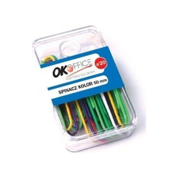 OKOFFICE Spinacze kolorowe 50 mm 50szt