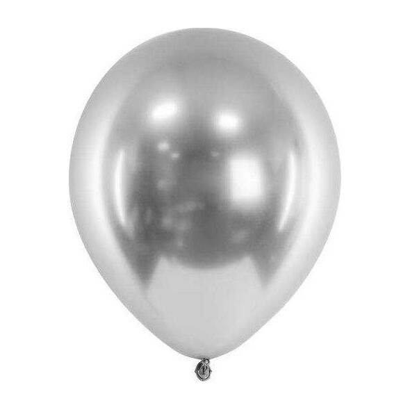Balony Glossy 30cm, srebrny (1 op. / 10 szt.)