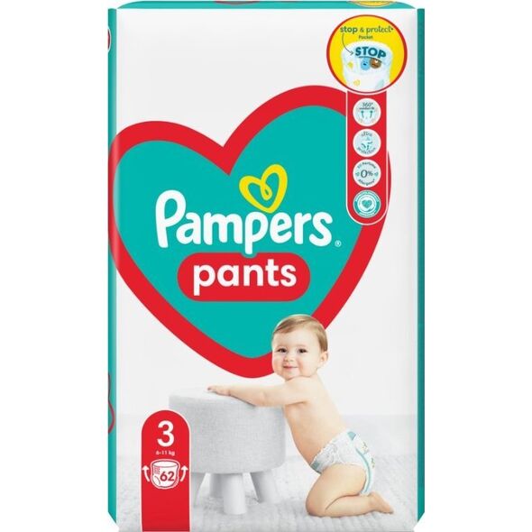 Pampers Pants 3, 6-11 kg, 62 szt.