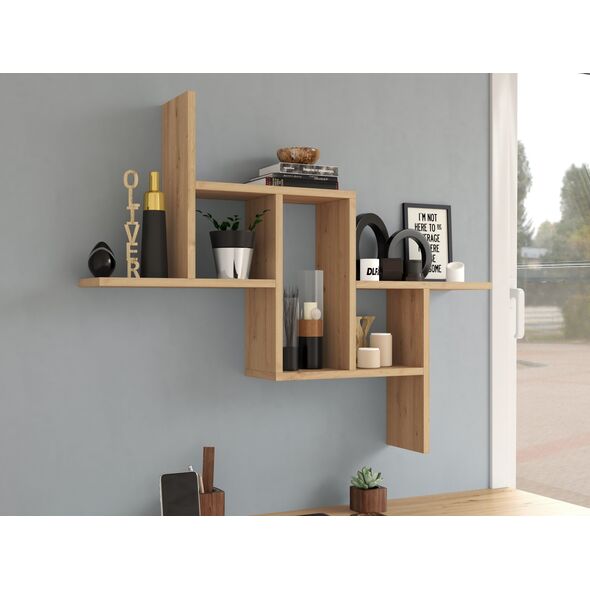 Topeshop REGAŁ WISZĄCY ŚCIENNY PÓŁKI FIESTA DĄB ARTISAN