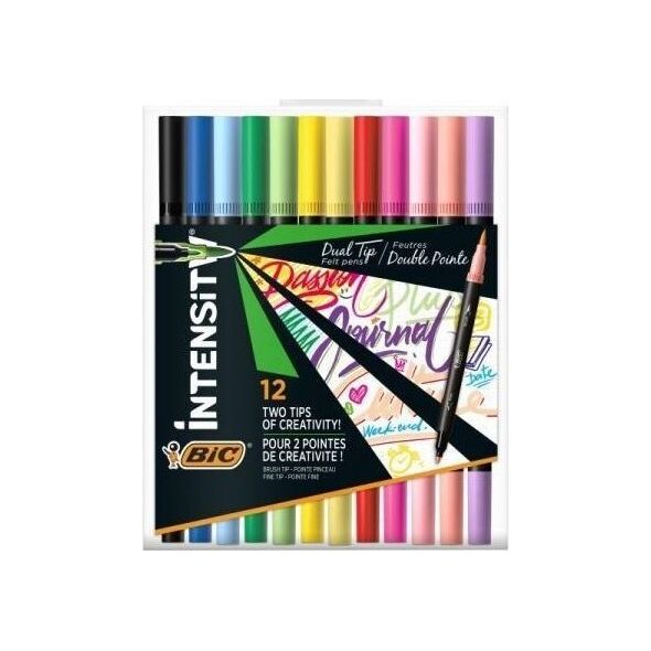 Bic Pisak dwustronny Intensity Dual Tip 12 kolorów BIC