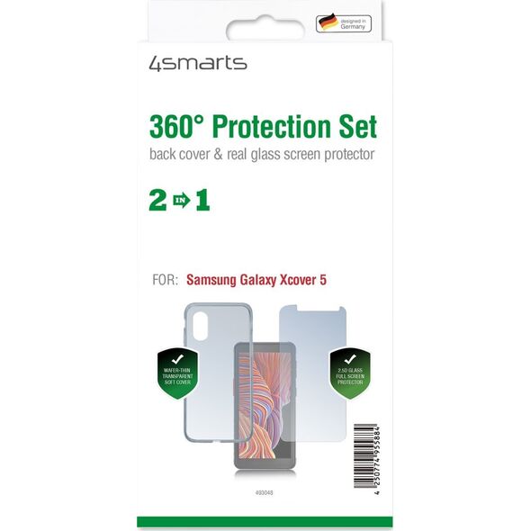 4smarts 4smarts 360° Protection Set für Galaxy Xcover 5, transparent