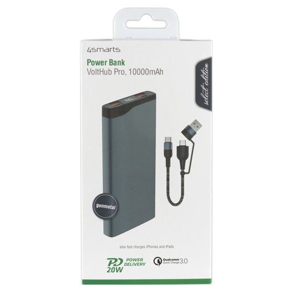 Powerbank 4smarts 4smarts Powerbank VoltHub Pro 10000mAh QuickCharge PD gunmetal