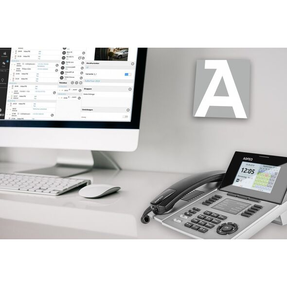 Telefon Agfeo AGFEO Systemtelefon ST56 SENSORfon silber