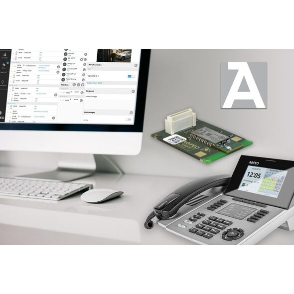 Telefon Agfeo AGFEO Systemtelefon ST56 SENSORfon silber