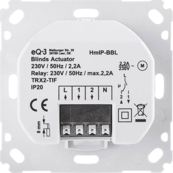 HomeMatic IP Homematic IP Jalousieaktor für Markenschalter