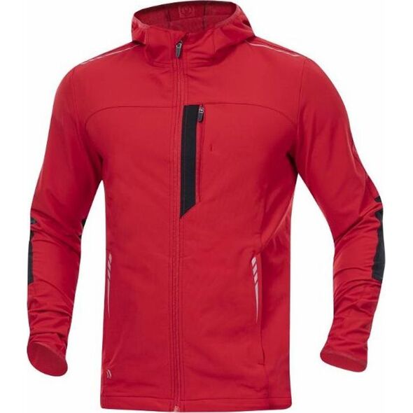 Ardon BREEFFIDRY STRETCH ARDON - męska bardzo lekka kurtka stretchowa, softshellowa, kaptur, odblaski - Ciemno-szara H5987 XL