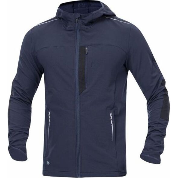 Ardon BREEFFIDRY STRETCH ARDON - męska bardzo lekka kurtka stretchowa, softshellowa, kaptur, odblaski - Ciemno-szara H5987 XL