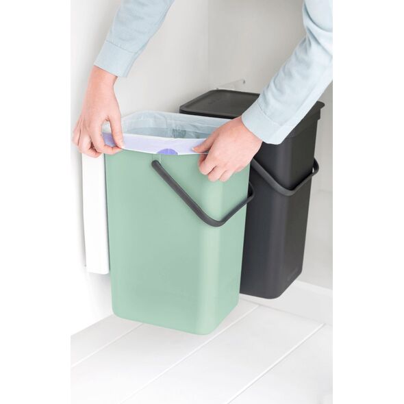 Kosz na śmieci Brabantia Kosz szafkowy Sort&Go 2x16l Jade Green/ Grey 214462