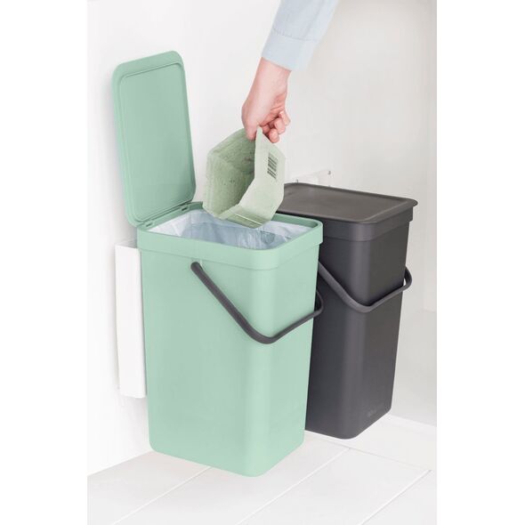 Kosz na śmieci Brabantia Kosz szafkowy Sort&Go 2x16l Jade Green/ Grey 214462