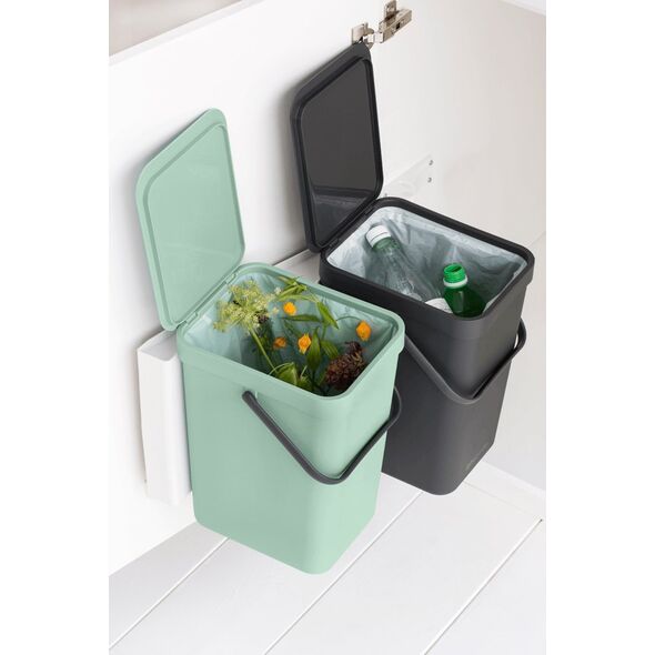 Kosz na śmieci Brabantia Kosz szafkowy Sort&Go 2x16l Jade Green/ Grey 214462