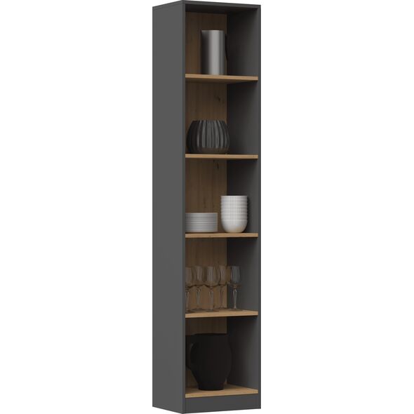 Topeshop REGAŁ R40 - ANTRACYT DĄB ARTISAN