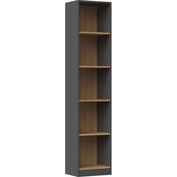 Topeshop REGAŁ R40 - ANTRACYT DĄB ARTISAN
