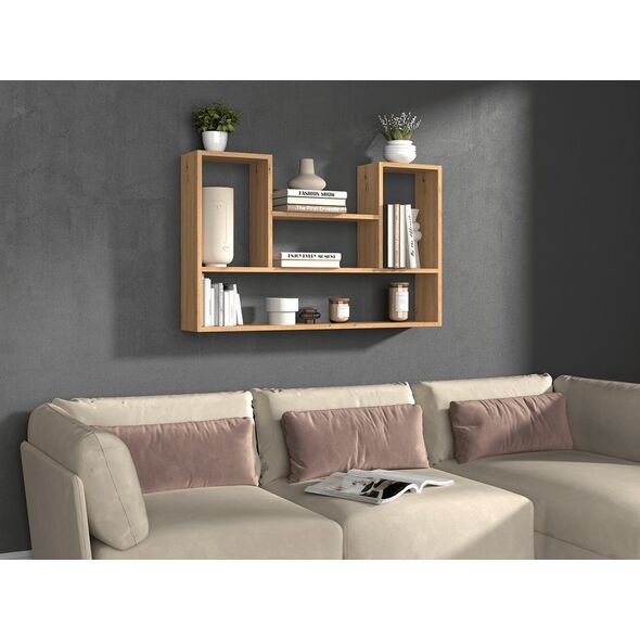 Topeshop REGAŁ WISZĄCY ŚCIENNY PÓŁKI BILBAO 4P DĄB ARTISAN