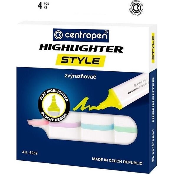 Centropen Zakreślacz soft 4 kolory