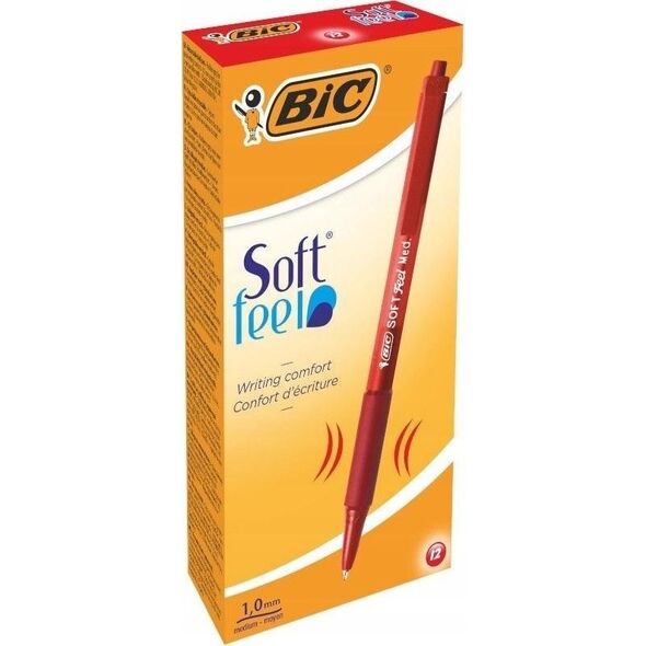 Bic Długopis Soft Feel czerwony (12szt) BIC