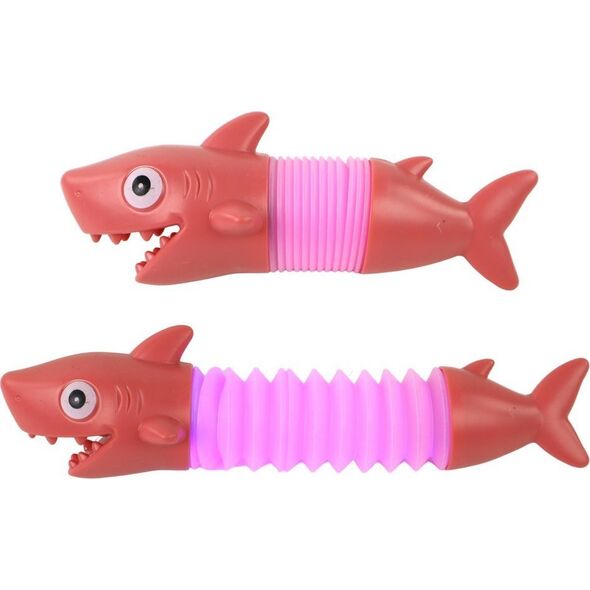 LeanToys Rekin Do Rozciągania Antystresowy Świecący Pop Tube LED