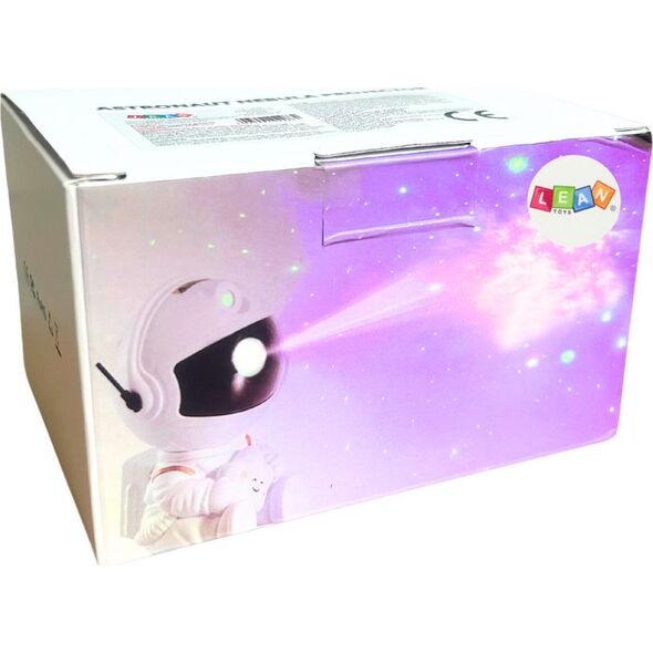 LeanToys Projektor Astronauta Z Gwiazdą LED USB Pilot Sterujący